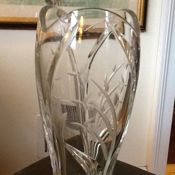 Gorgeous Etched Crystal Lenox Vase